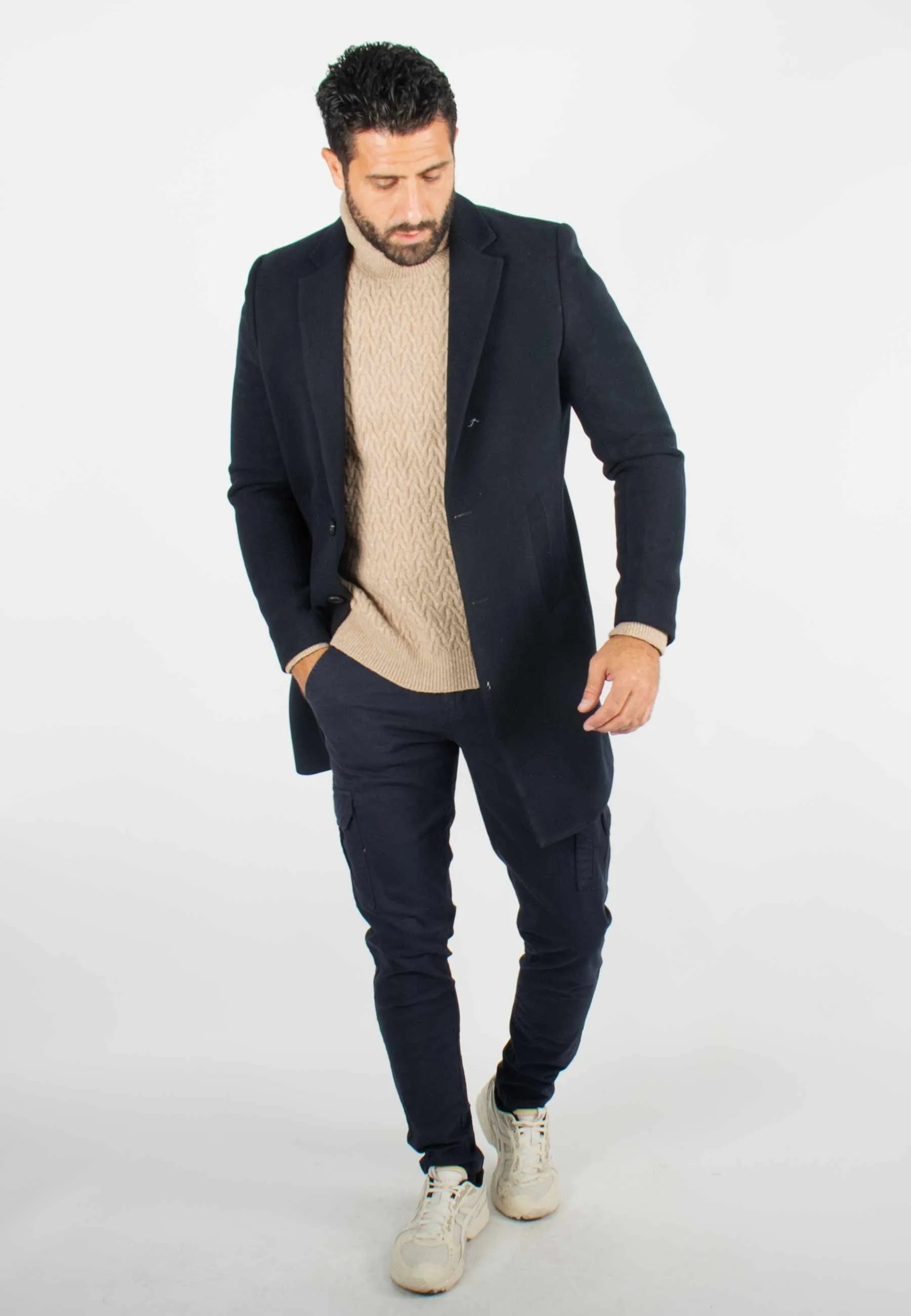 Manteau Navy Pour Homme – Protection Hivernale