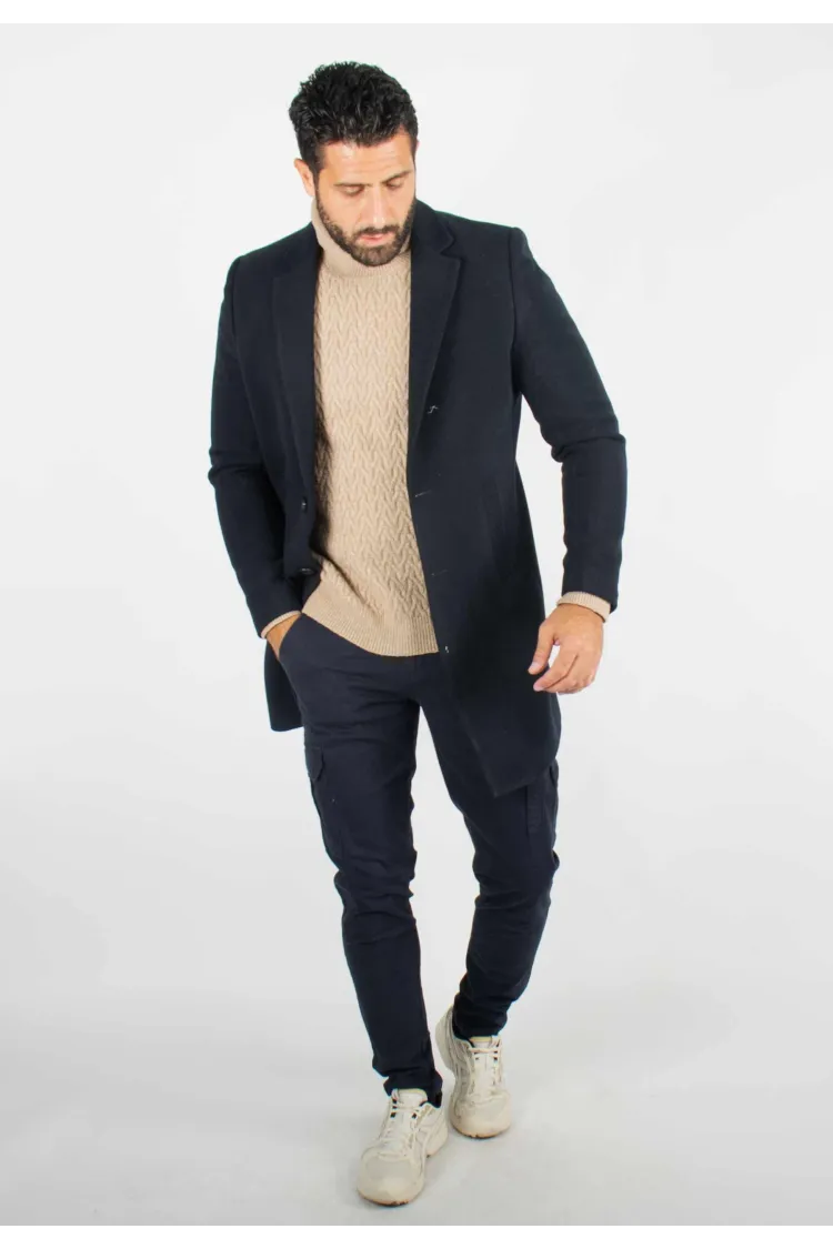 Manteau Navy Pour Homme – Protection Hivernale