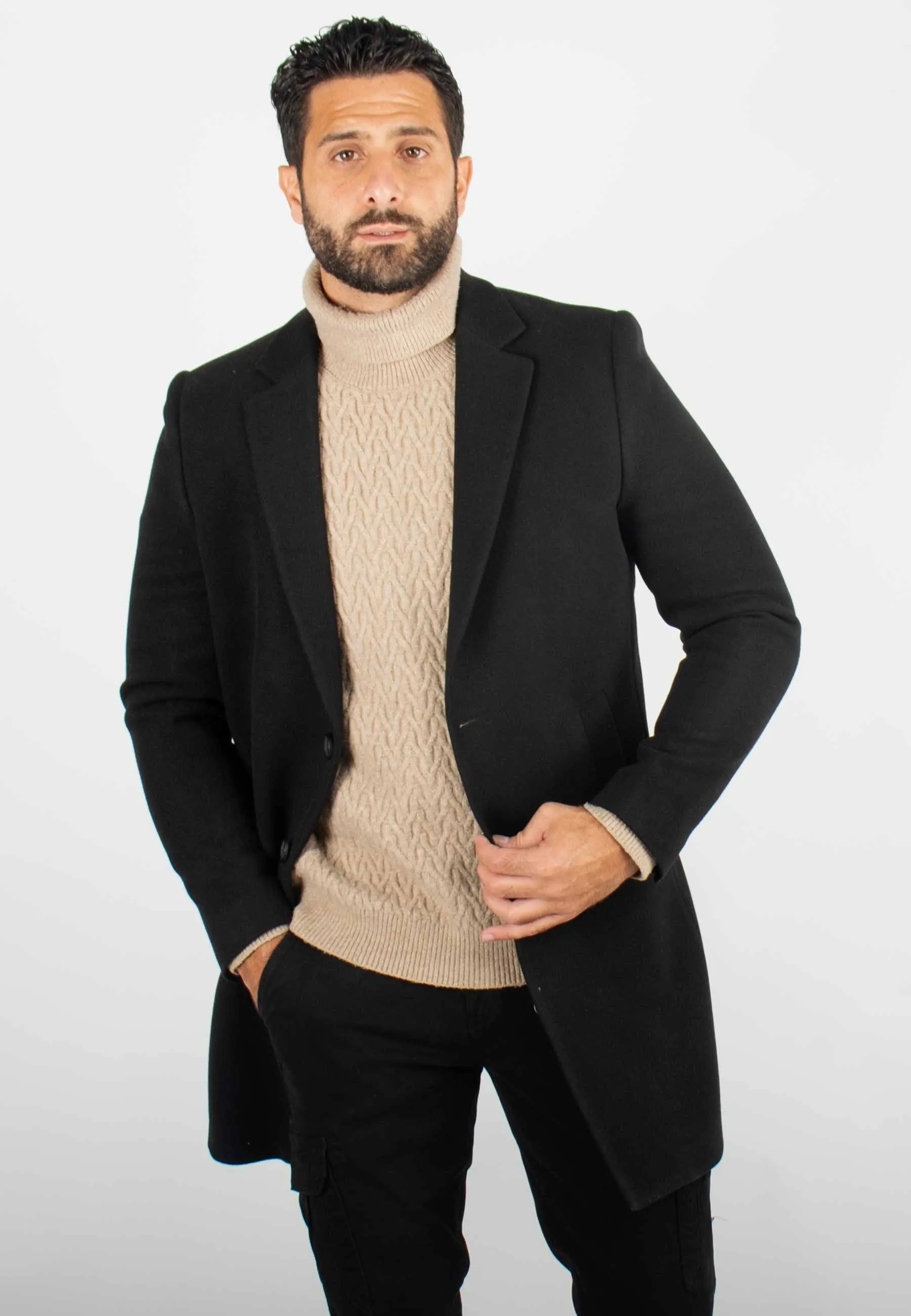 Manteau Noir Pour Homme – Protection Hivernale
