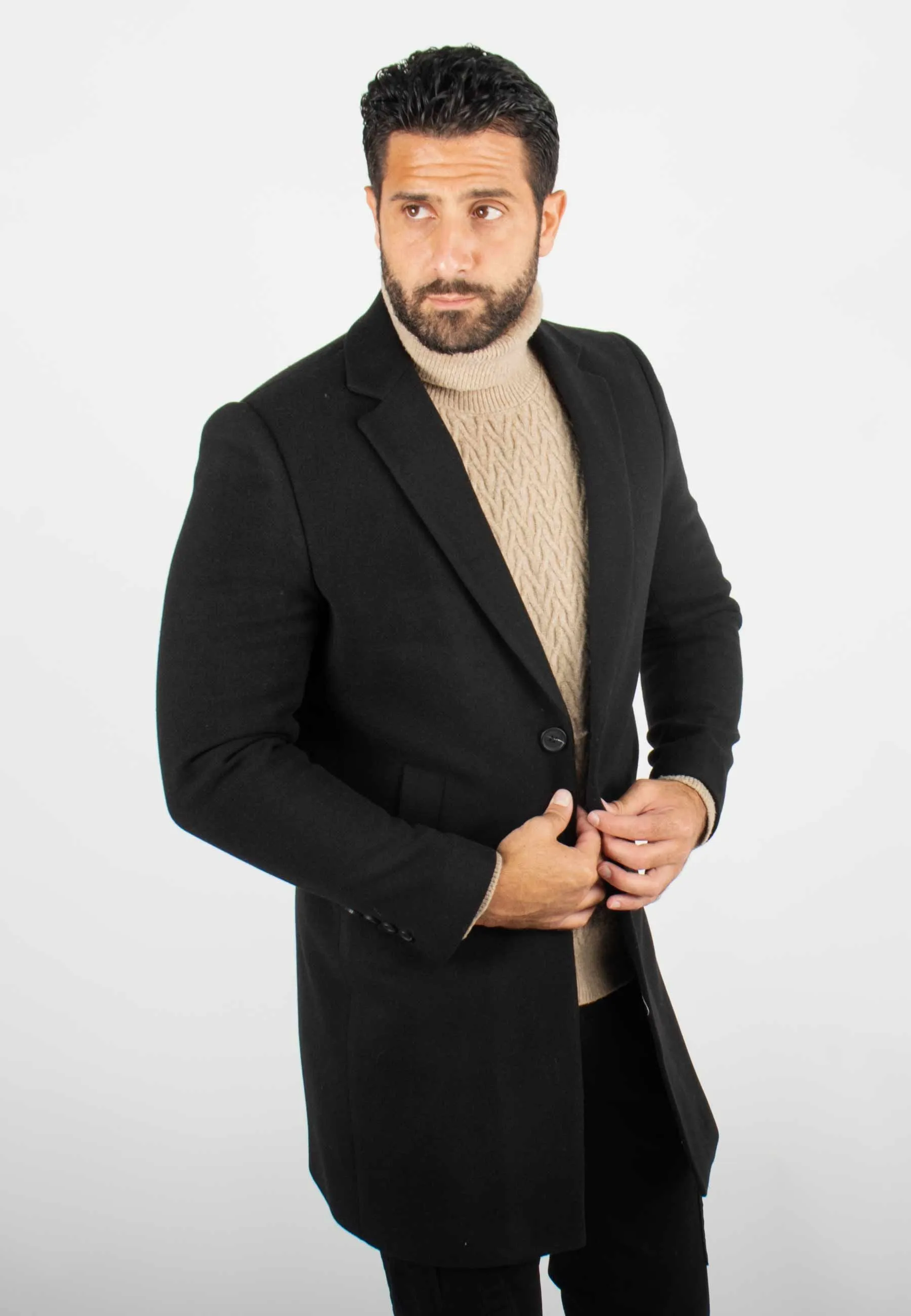 Manteau Noir Pour Homme – Protection Hivernale