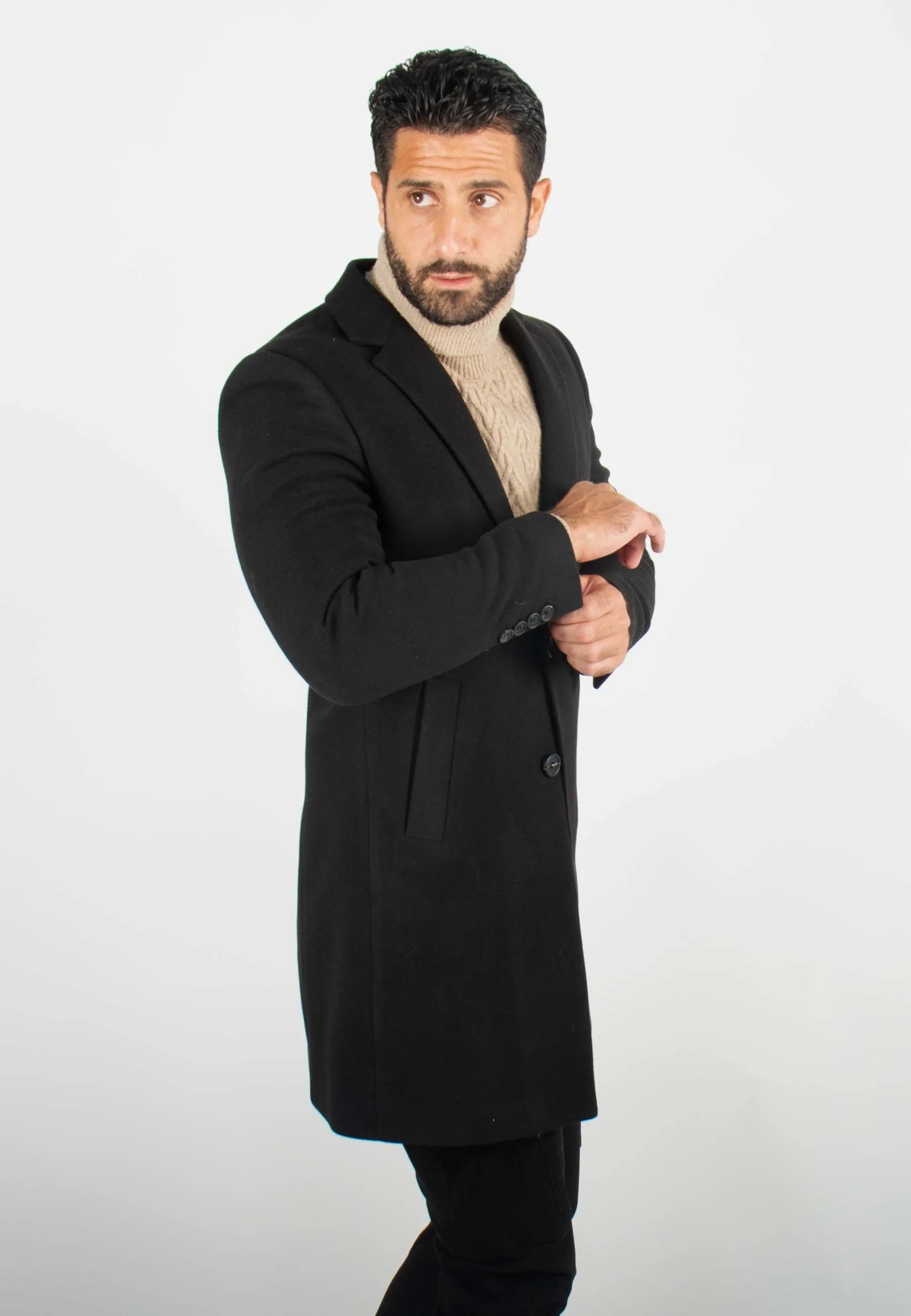 Manteau Noir Pour Homme – Protection Hivernale