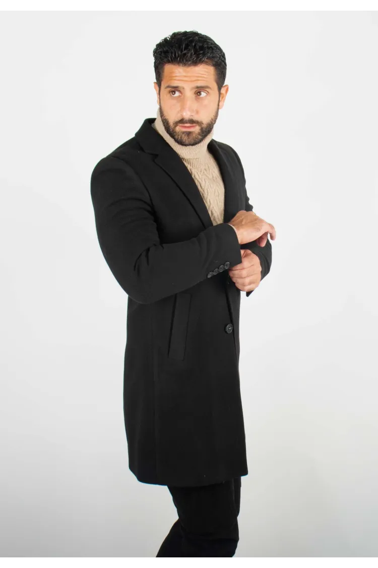 Manteau Noir Pour Homme – Protection Hivernale
