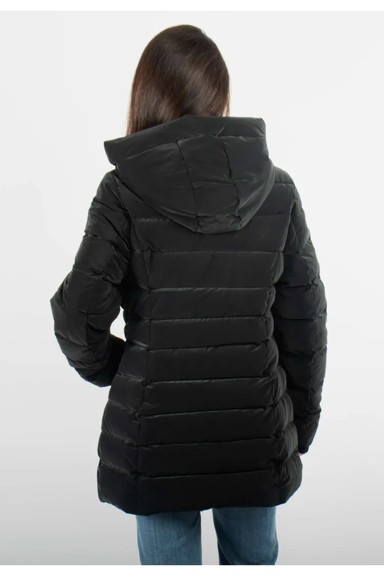 Doudoune Femme Paragoose GINETTE – Manteau Hiver Long à Capuche Chaude – Noir Élégant