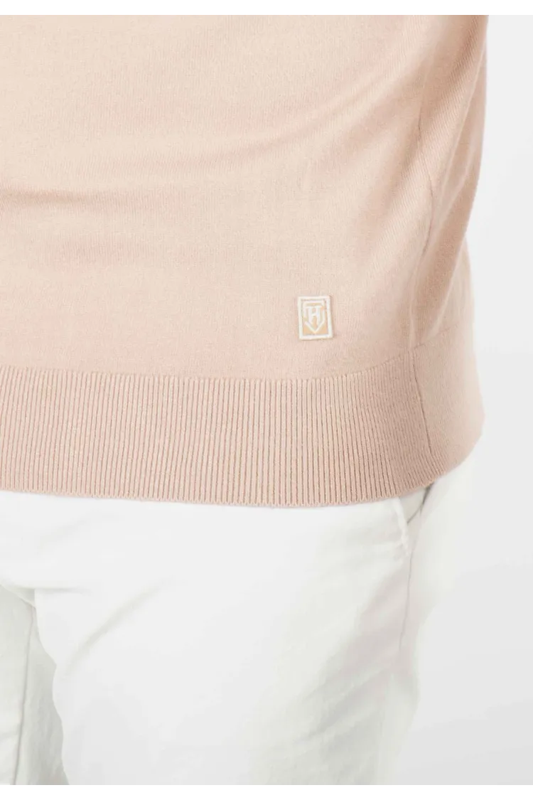 Pull homme col v beige - Touché cachemire
