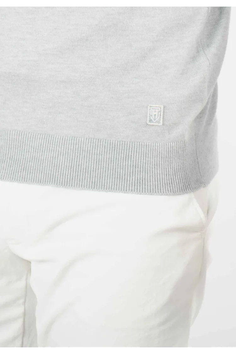 Pull homme col camioneur gris - Touché cachemire
