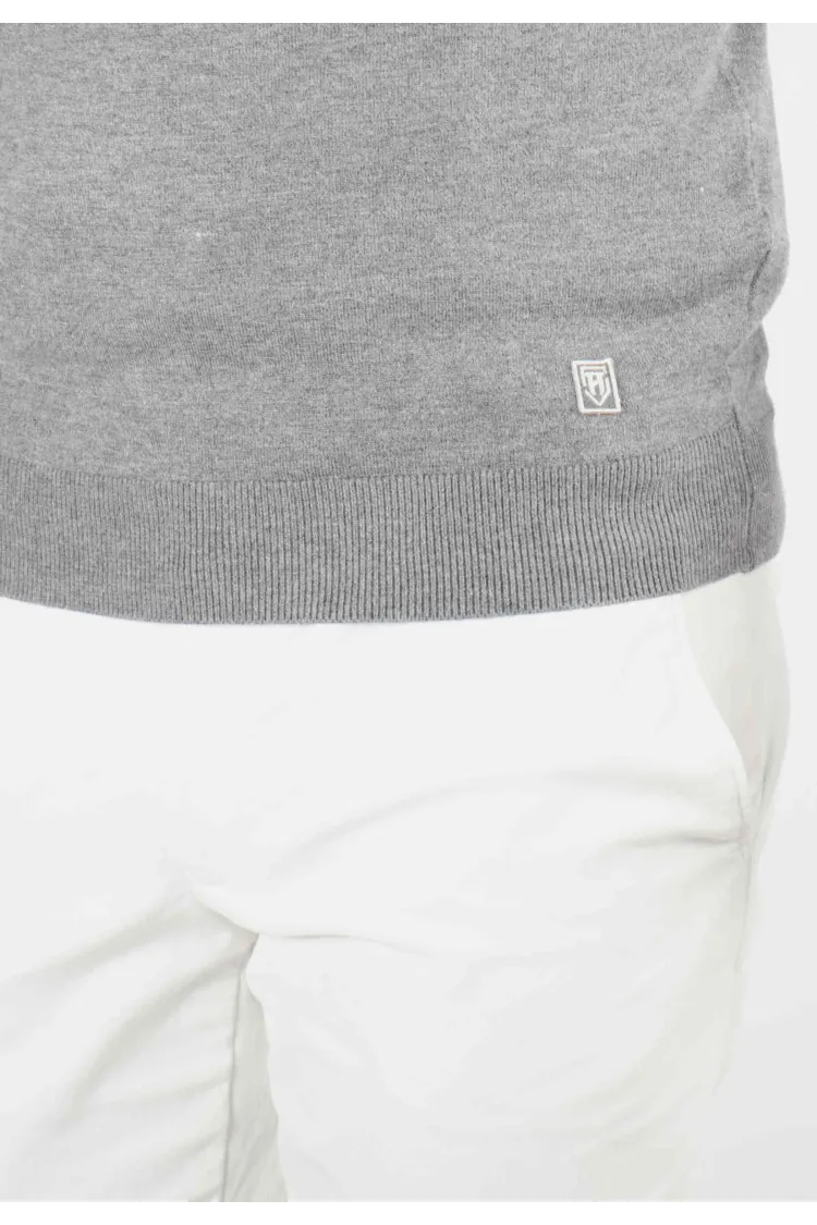 Pull homme col camioneur anthracite - Touché cachemire