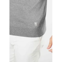 Pull homme col rond anthracite - Touché cachemire