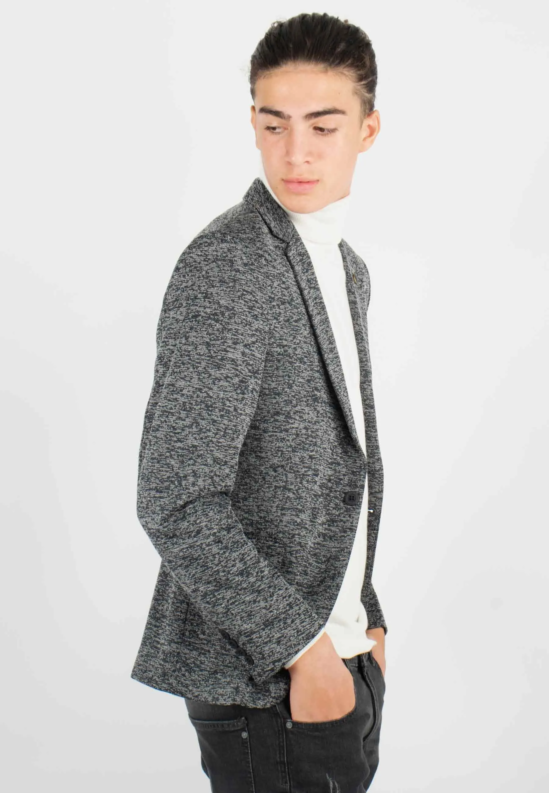 Veste de costume Homme Élégant en Laine Mélangée - Style Moderne et Confort Inégalé