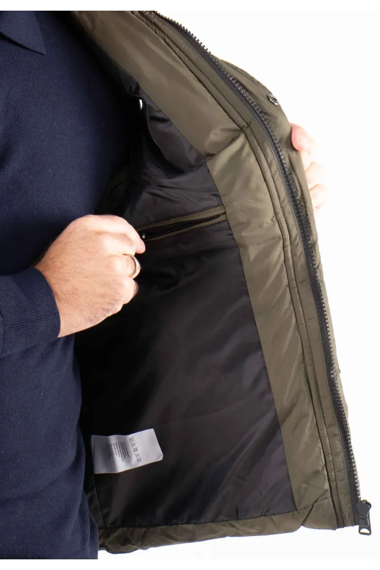 Gilet Sans Manches Homme Paragoose SPOT – Matelassé Kaki avec Capuche