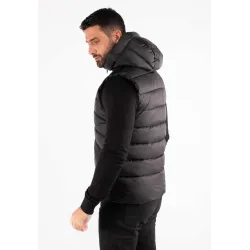 Gilet Sans Manches Homme Paragoose COLOMBUS – Matelassé Noir avec Capuche