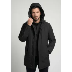 Parka 3-en-1 Polar Goose Macky – Modulable avec Capuche et Gilet Amovibles – Noir