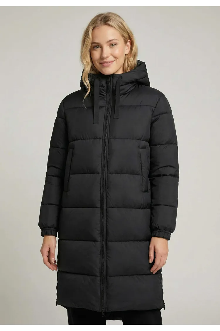 Doudoune Longue Femme Polar Goose Olga polar – Noir, Zips Latéraux