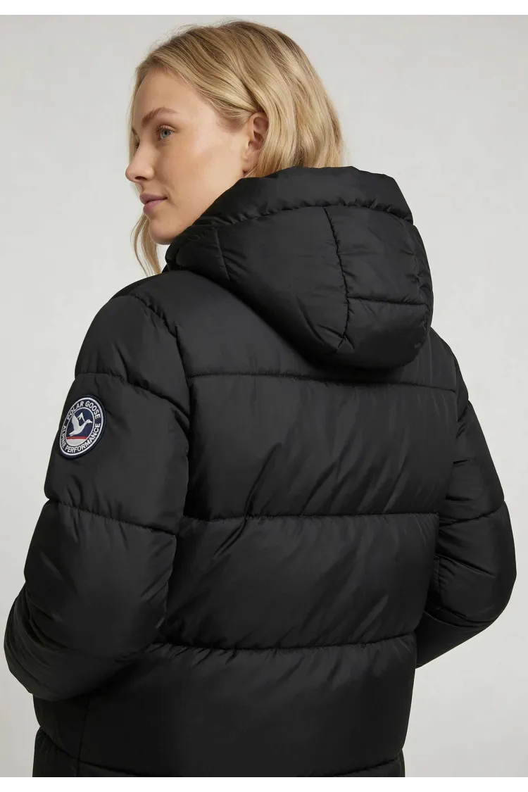 Doudoune Longue Femme Polar Goose Olga polar – Noir, Zips Latéraux
