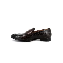 Mocassins UOMO en Similicuir Croco Marron