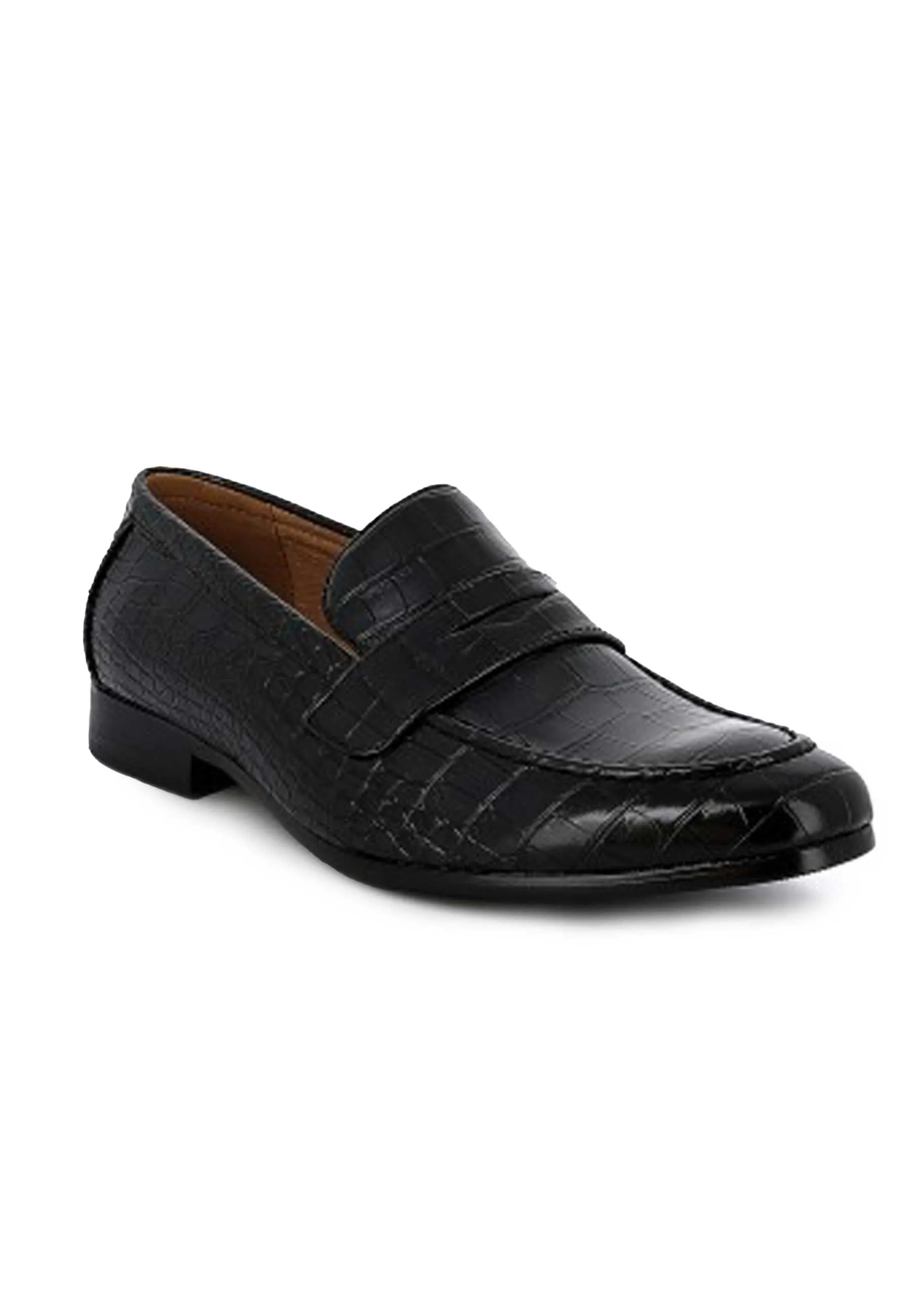 Mocassins UOMO en Similicuir Croco Noir