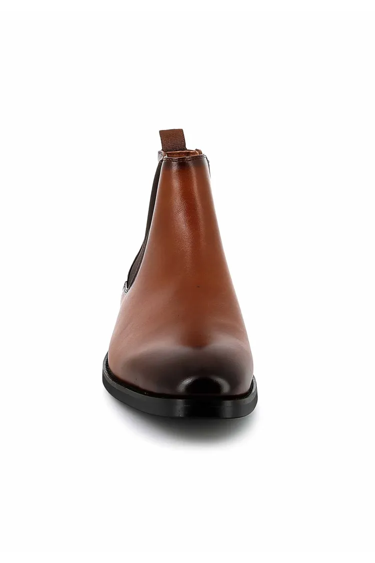 Bottines UOMO en Simili Cuir Cognacs - Style Sophistiqué et Polyvalent