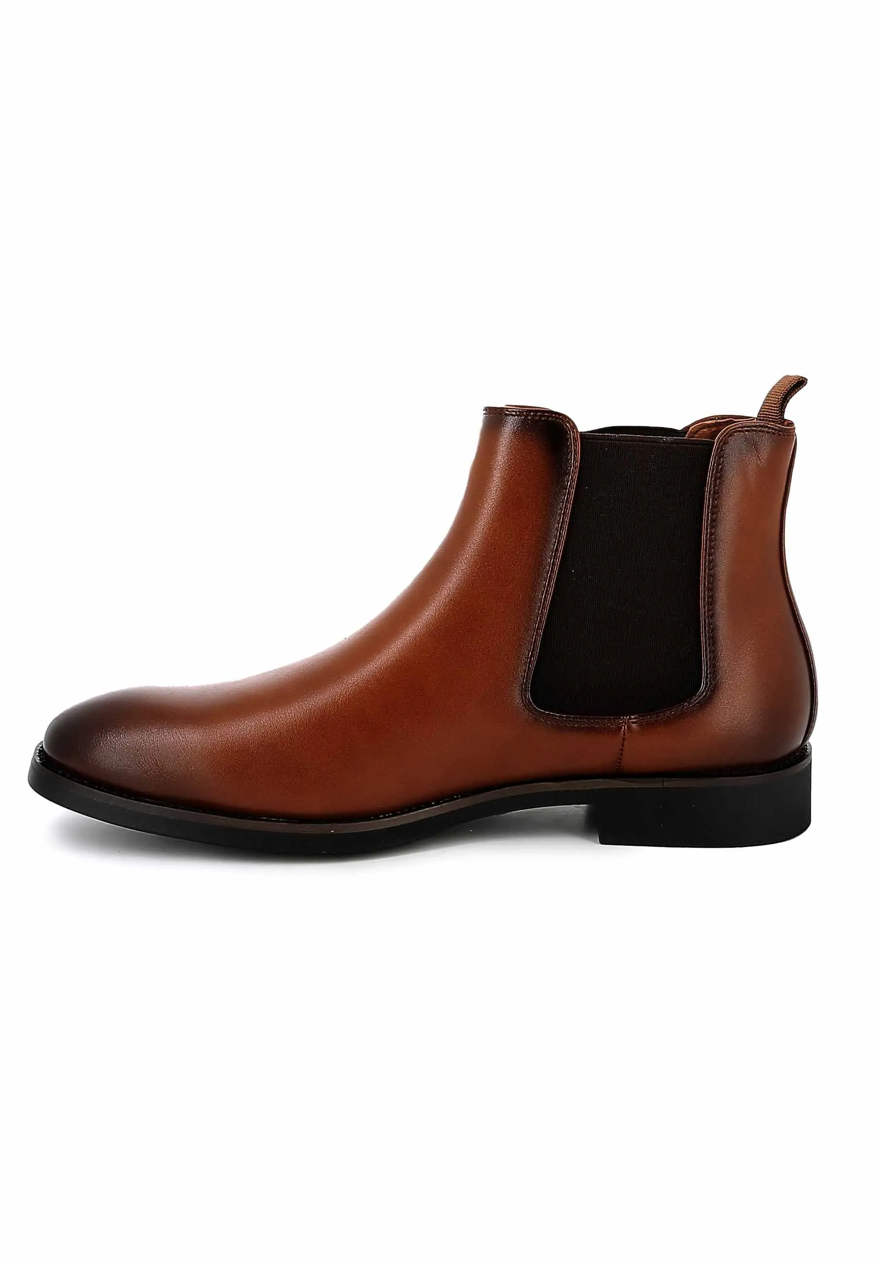 Bottines UOMO en Simili Cuir Cognacs - Style Sophistiqué et Polyvalent