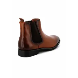 Bottines UOMO en Simili Cuir Cognacs - Style Sophistiqué et Polyvalent