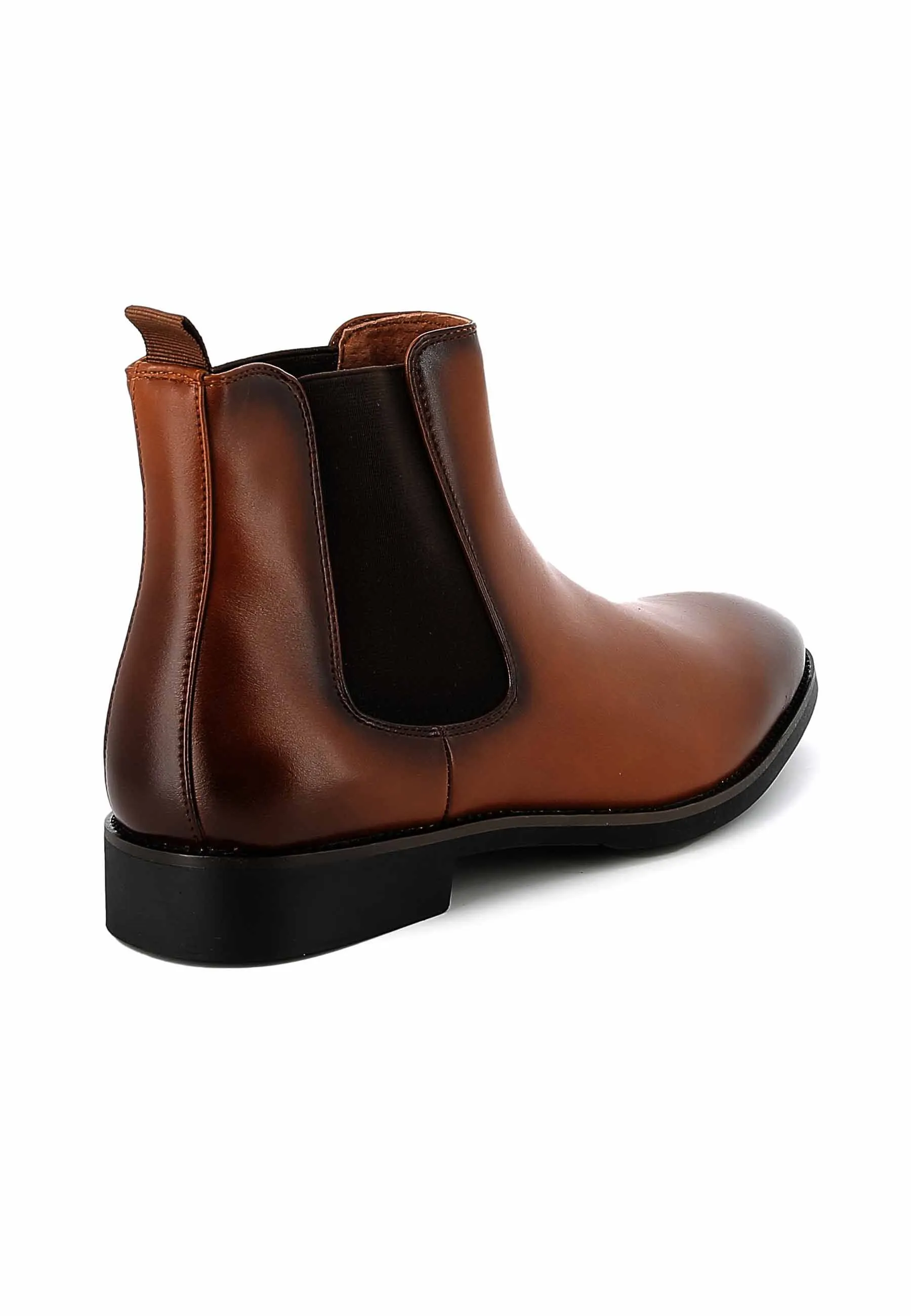 Bottines UOMO en Simili Cuir Cognacs - Style Sophistiqué et Polyvalent