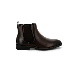 Bottines UOMO en Simili Cuir Marrons - Style Sophistiqué et Polyvalent