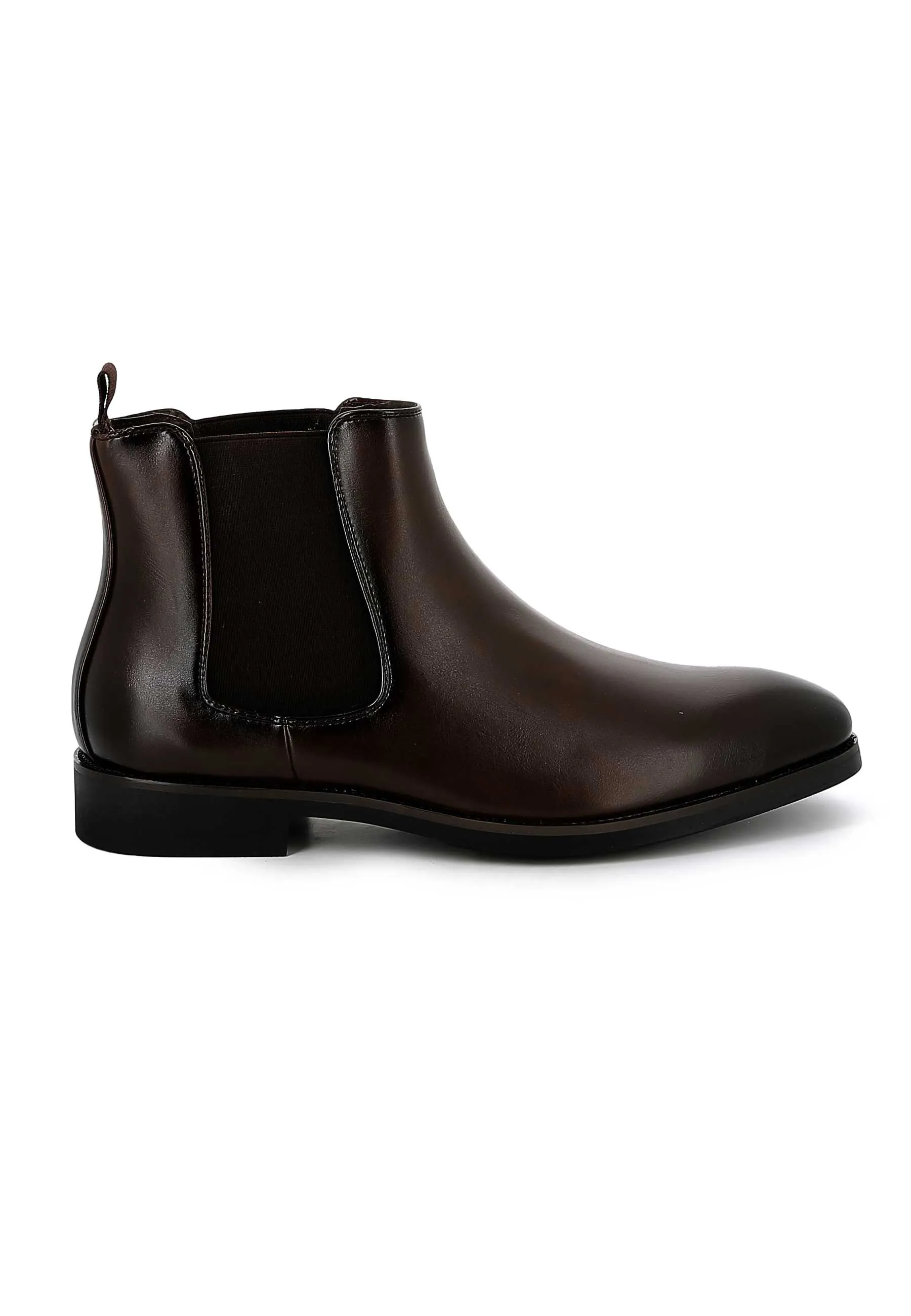 Bottines UOMO en Simili Cuir Marrons - Style Sophistiqué et Polyvalent