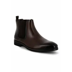 Bottines UOMO en Simili Cuir Marrons - Style Sophistiqué et Polyvalent