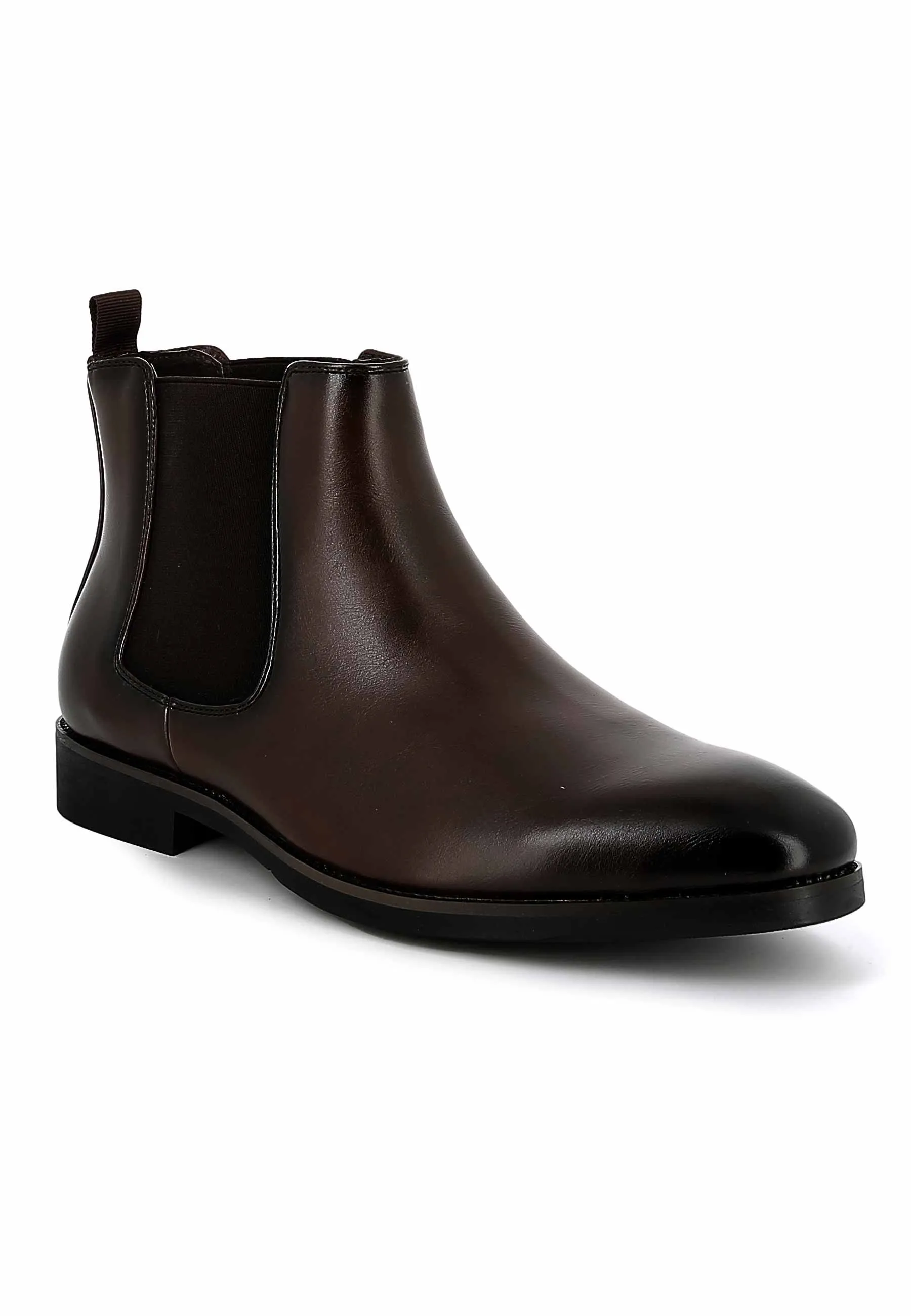 Bottines UOMO en Simili Cuir Marrons - Style Sophistiqué et Polyvalent