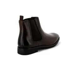 Bottines UOMO en Simili Cuir Marrons - Style Sophistiqué et Polyvalent