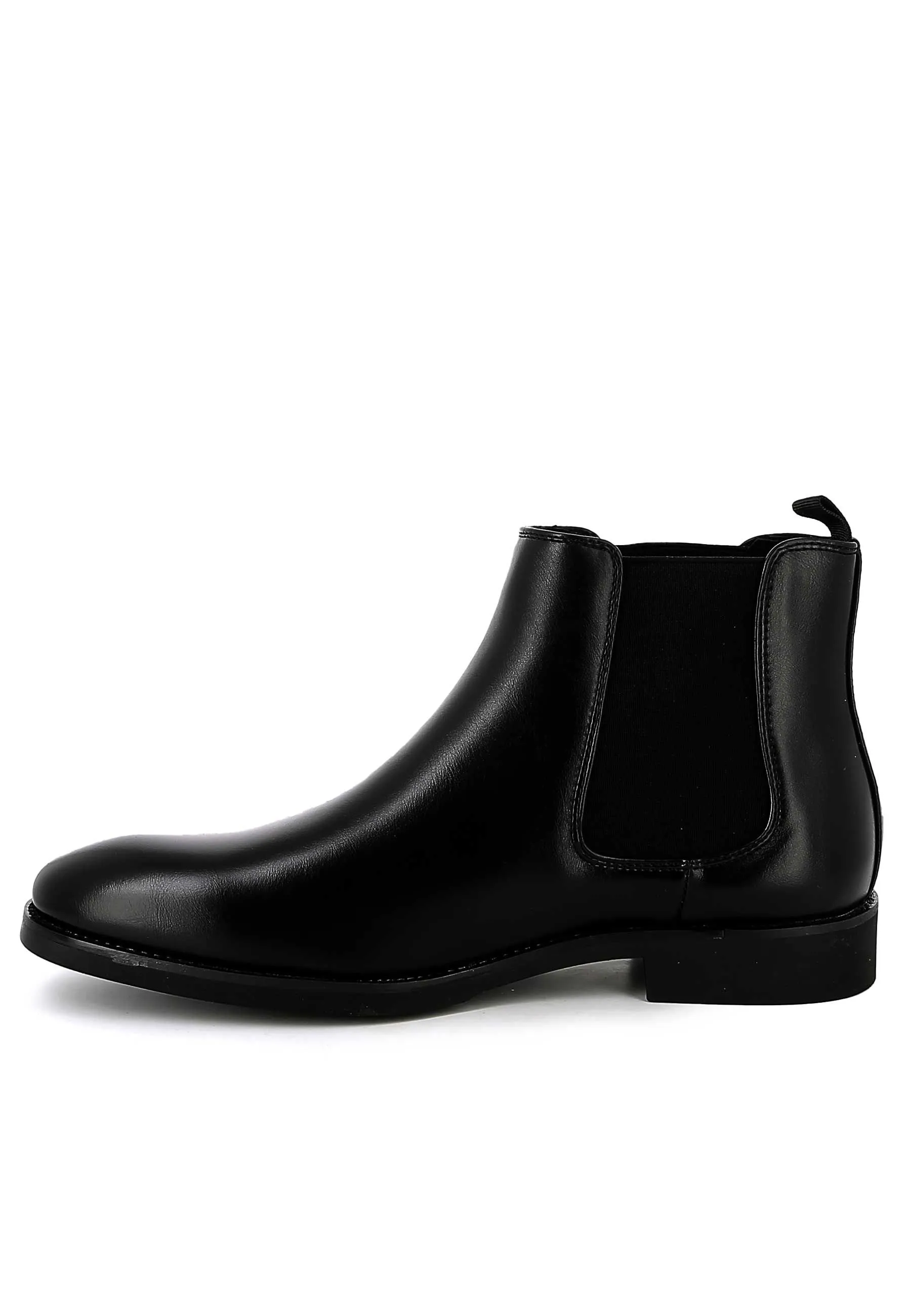Bottines UOMO en Simili Cuir Noires - Style Sophistiqué et Polyvalent