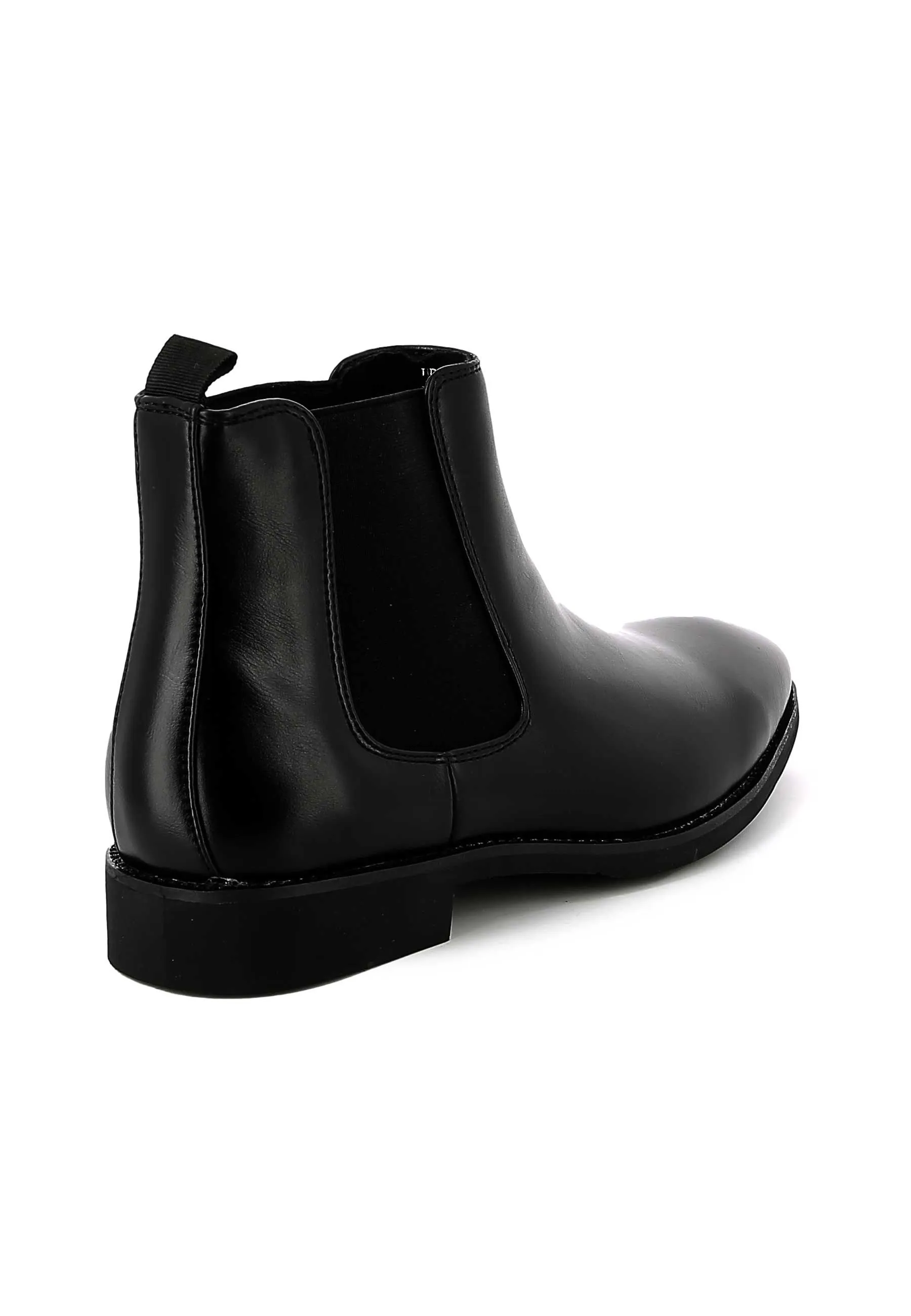 Bottines UOMO en Simili Cuir Noires - Style Sophistiqué et Polyvalent