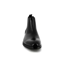 Bottines UOMO en Simili Cuir Noires - Style Sophistiqué et Polyvalent