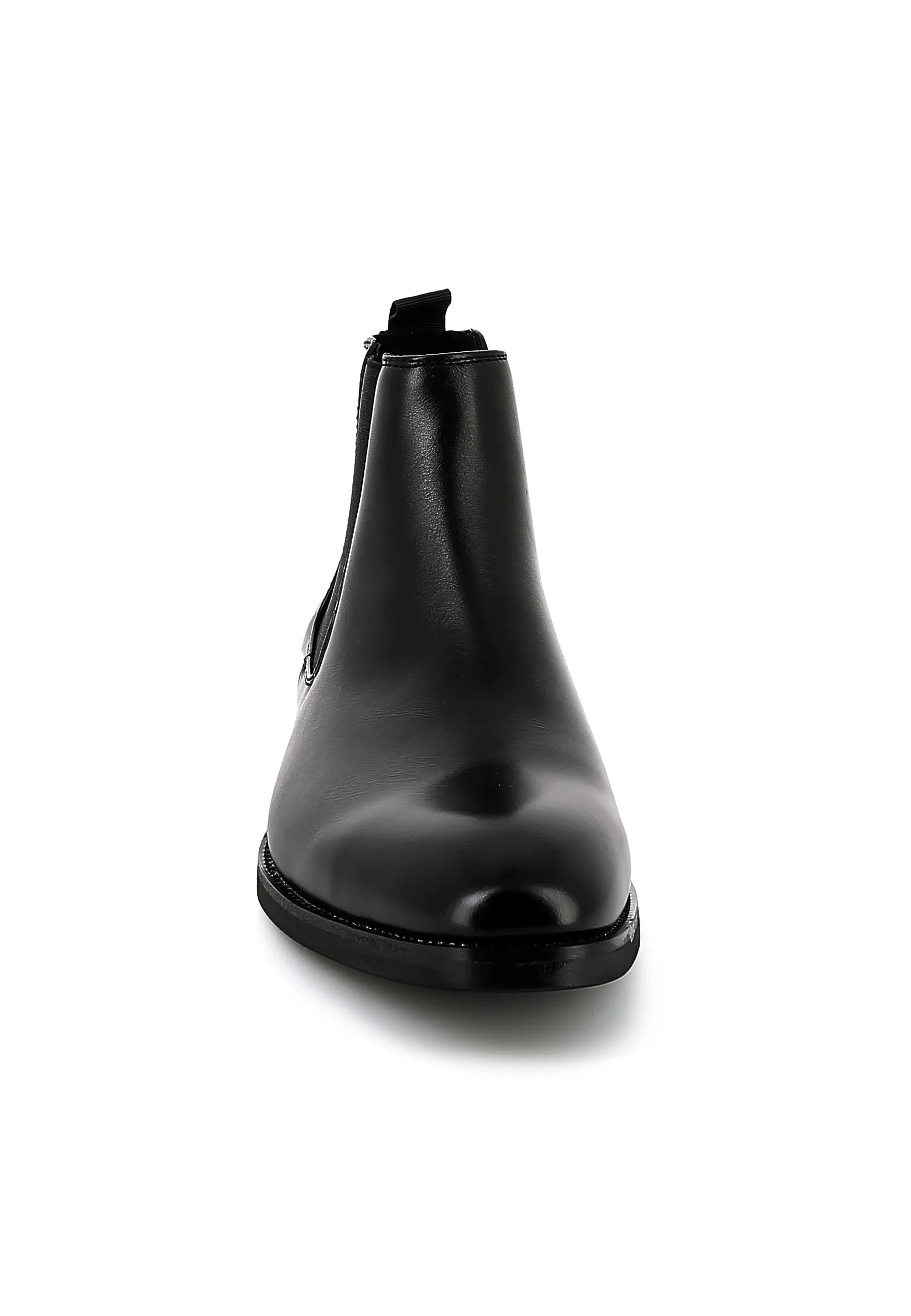 Bottines UOMO en Simili Cuir Noires - Style Sophistiqué et Polyvalent