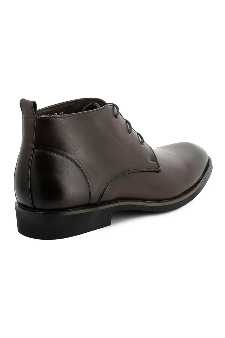 Bottines UOMO en simili cuir Marrons Homme - Élégance et Confort