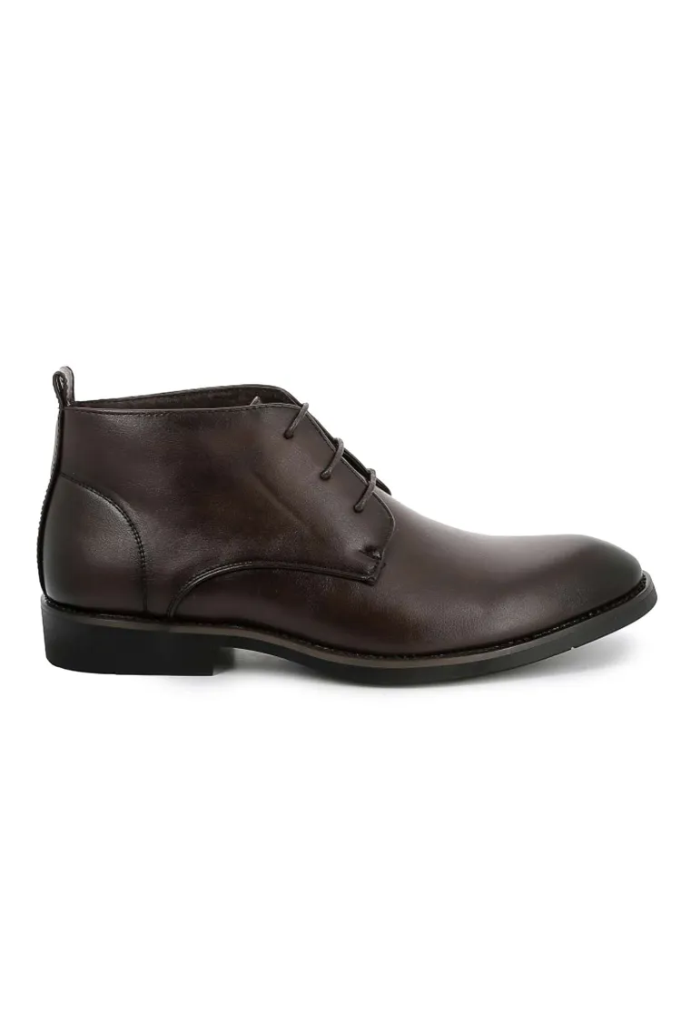 Bottines UOMO en simili cuir Marrons Homme - Élégance et Confort