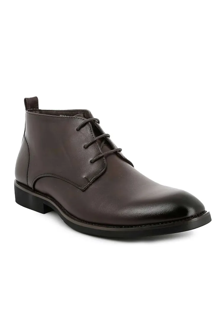 Bottines UOMO en simili cuir Marrons Homme - Élégance et Confort