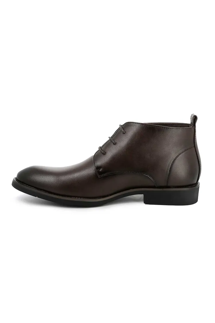 Bottines UOMO en simili cuir Marrons Homme - Élégance et Confort