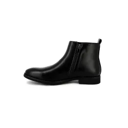Bottines UOMO en Simili Cuir Noires avec boucles - Détails Distinctifs