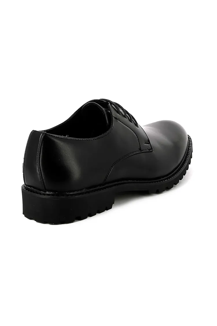 Chaussures Derby Simili Cuir Noir
