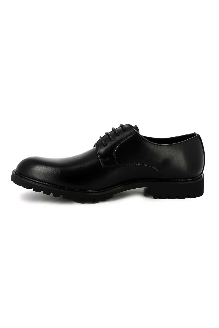 Chaussures Derby Simili Cuir Noir