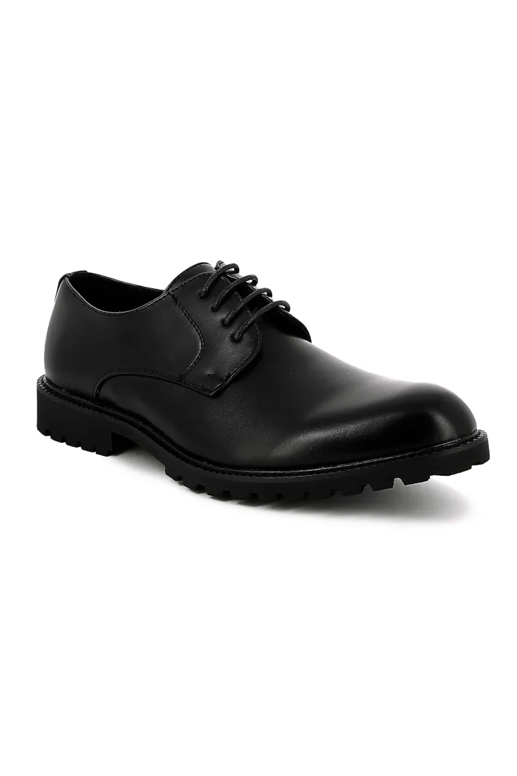 Chaussures Derby Simili Cuir Noir