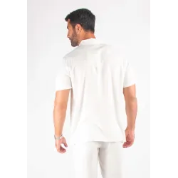 Chemisette Homme Lin & Viscose Blanc | HOLLYGHOST