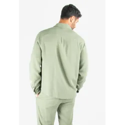 Chemise Homme Mélange Viscose et Lin - Kaki