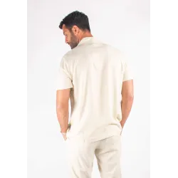 Chemisette Homme Viscose et Lin - Sand