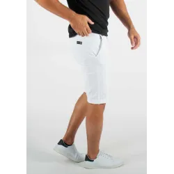 Short mi-long blanc