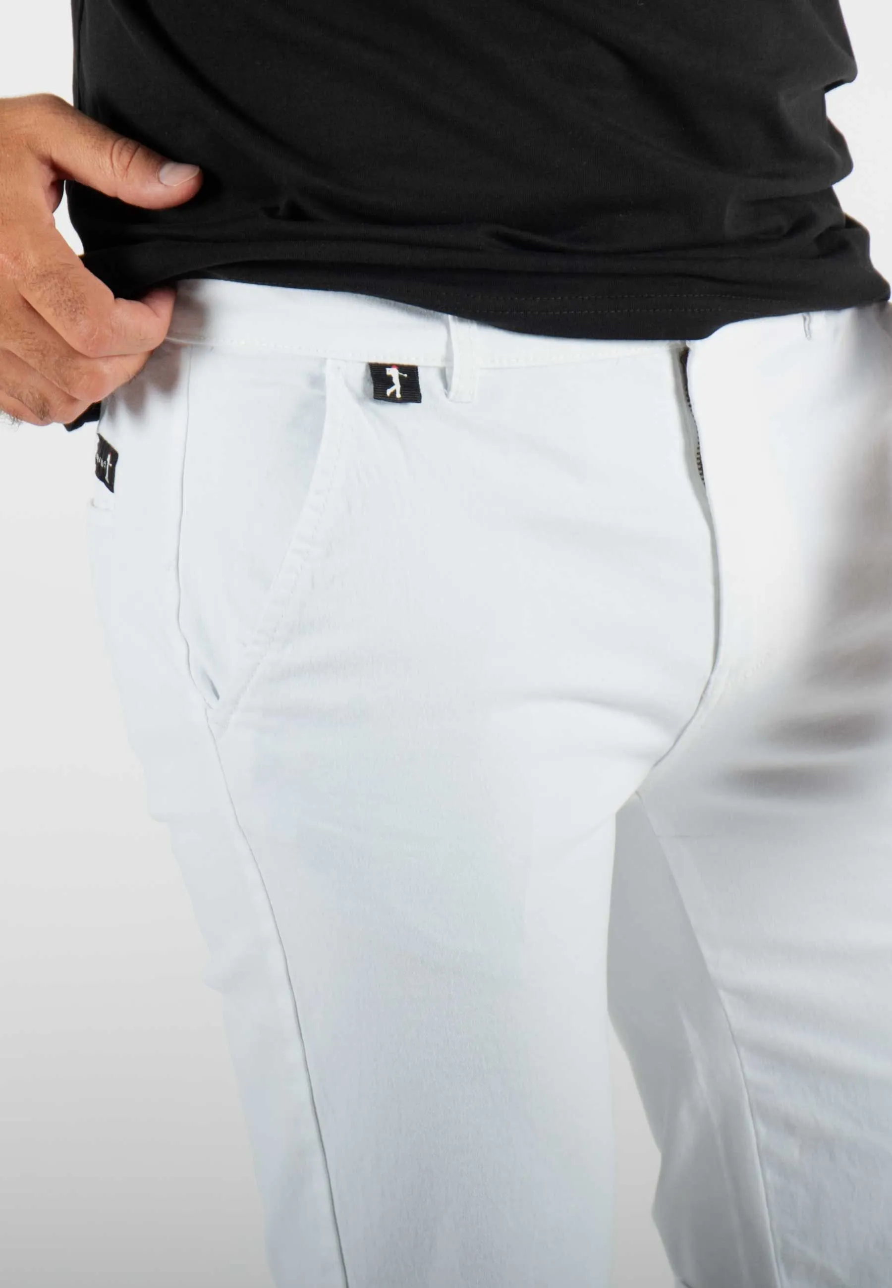 Short mi-long blanc