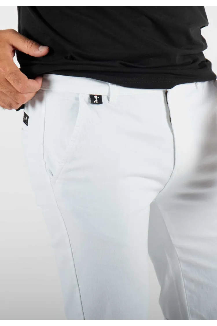 Short mi-long blanc