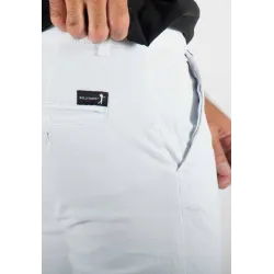Short mi-long blanc