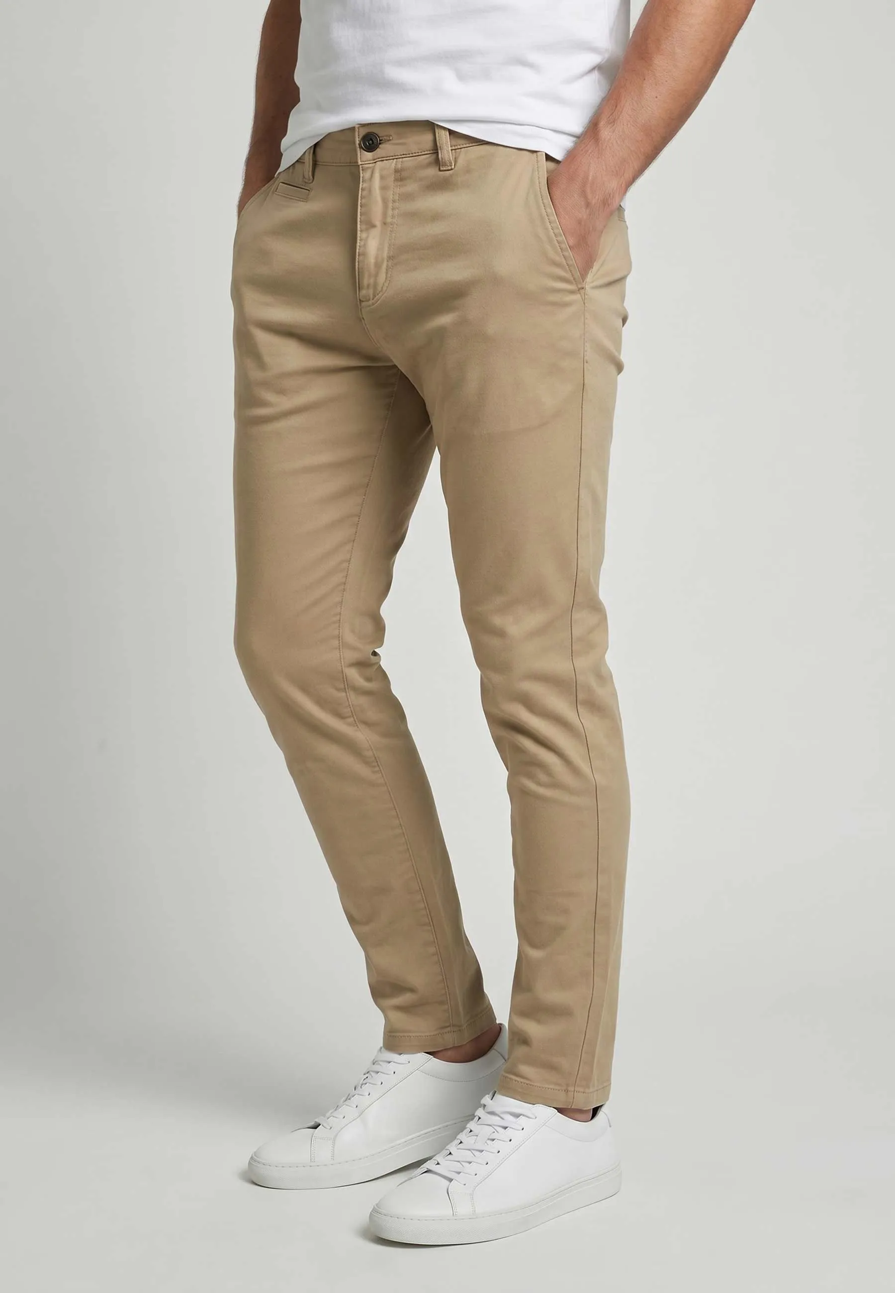 Pantalon Chino Homme Holly-Casa – Camel, Coupe Slim Confort