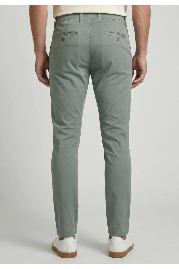 Pantalon Chino Homme Holly-Casa – Vert, Coupe Slim Confort
