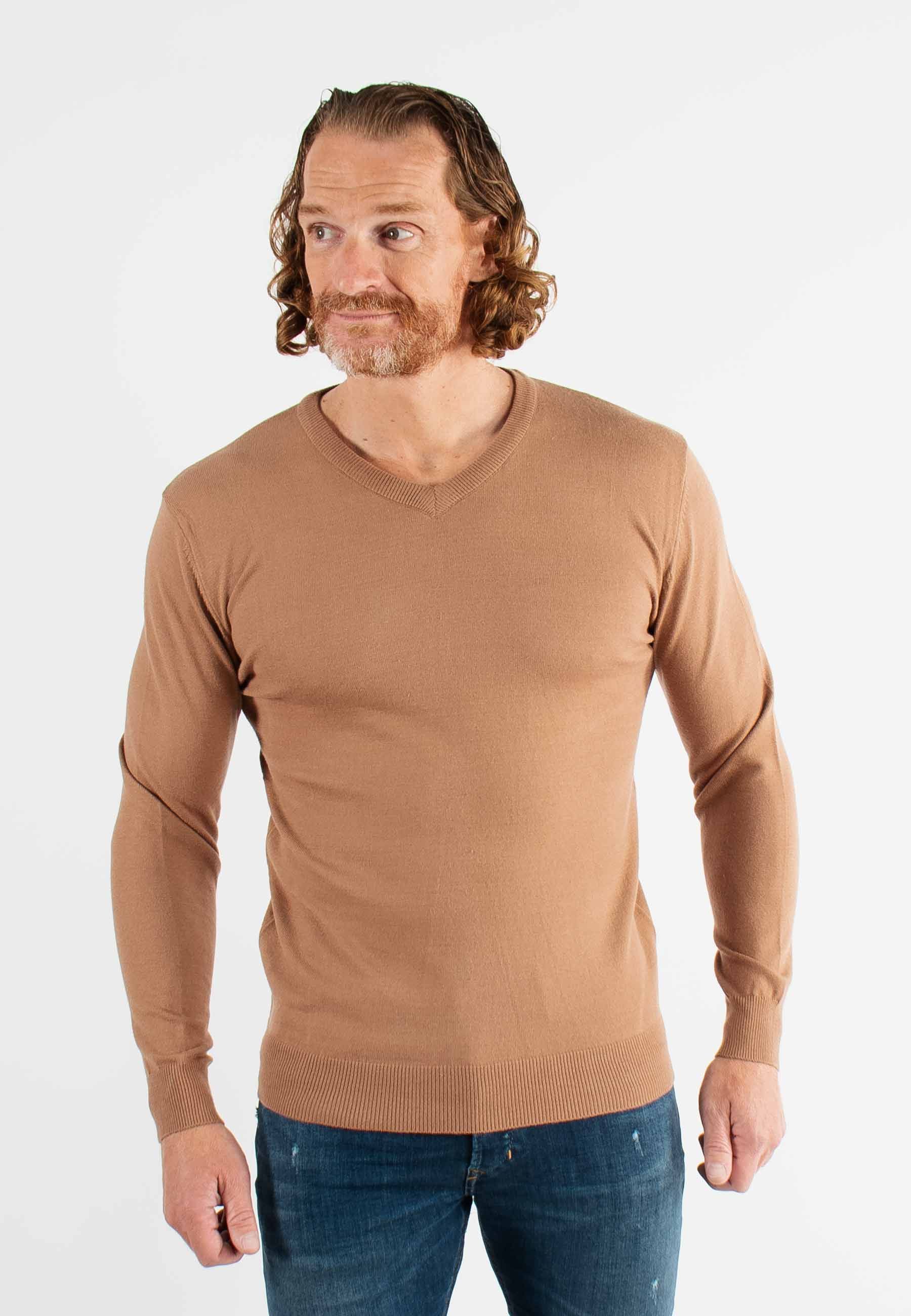 Pull homme col v anthracite - Touché cachemire